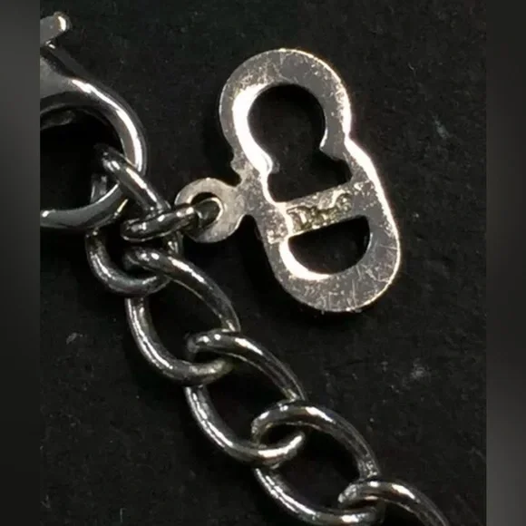 Christian Dior Logo Silver Tone Bracelet